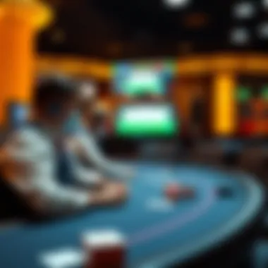 User interface of an online gambling platform with virtual dealers