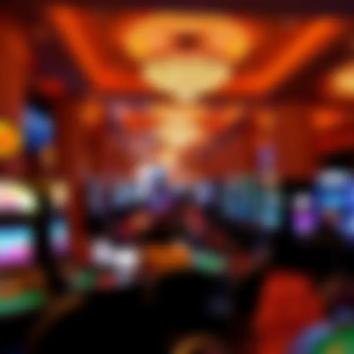 Thriving Gaming Floor at Wynn River Casino Inside view of the gaming floor bustling with activity