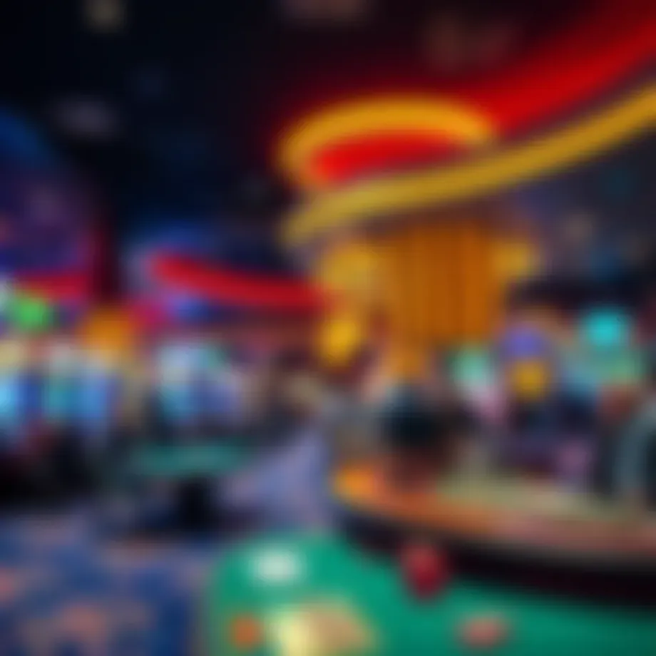 Vibrant gaming floor at Yellow Brick Road Casino